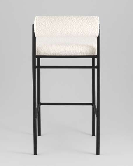 Стул полубарный Балла букле молочный