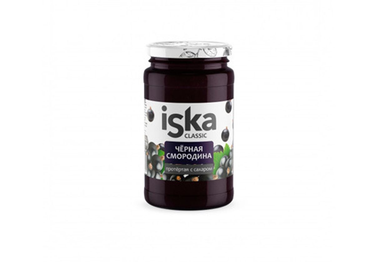 Черная смородина перетертая с сахаром Iska, 420г