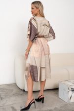 Платье из шелка Амалия (бежевый) Р11-1242/2 Nikol