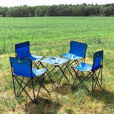 Стол складной со стульями-4шт для кемпинга+сумка для хранения KINGTUL KT-SP-118D