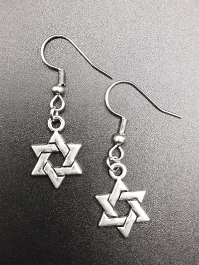 Серьги Звезда Давида малые