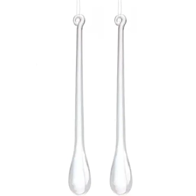 Подвеска «Изящная капля» 24 см (набор 2 шт), Прозрачный
