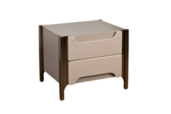 Тумбочка с двумя ящиками 60x50x51см Garda Decor Grimaldi бежевая