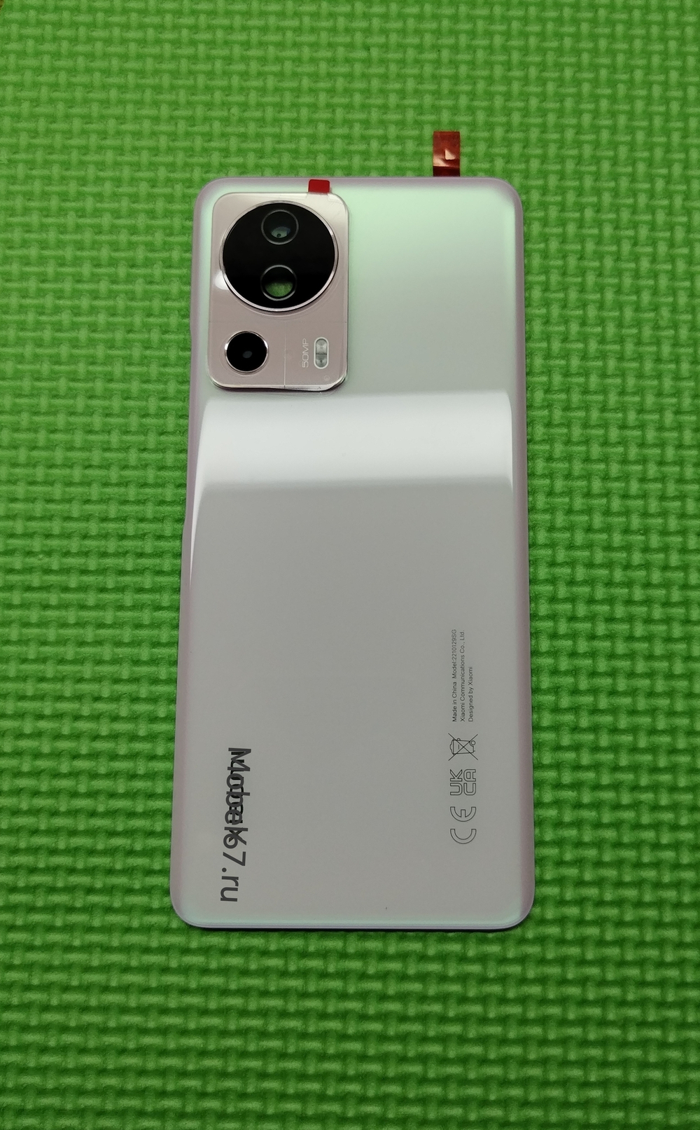 Xiaomi 13 Lite (2210129SG) - Задняя крышка (корпус) в сборе со стеклом камеры (стеклянная) (ORIG-SP)