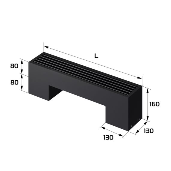Конвектор напольный Royal Thermo STEP-80/130/500-1-N-BL-LG-BL — (1)