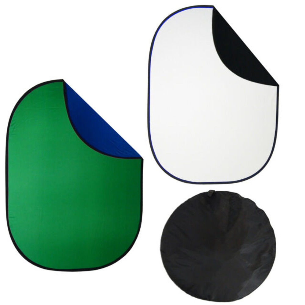 E-IMAGE RE2010 blue/green Фон складной двусторонний 1,5х2 м, синий/зеленый