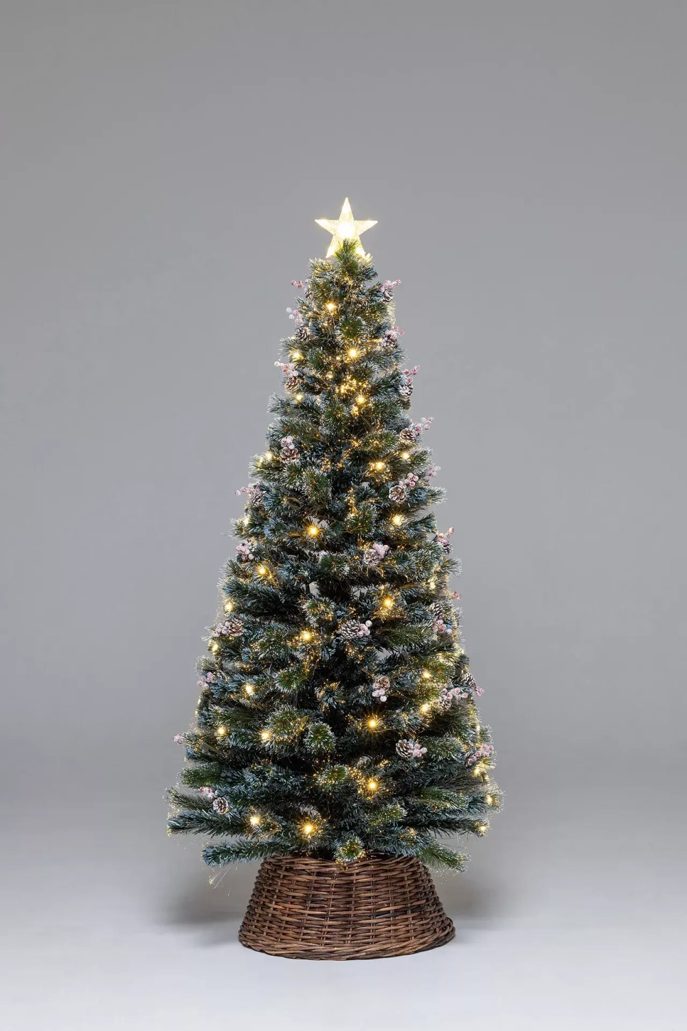 Оптоволоконная елка с LED лампочками Альпийская 210 см., леска+пвх, контроллер (Т2162-210)