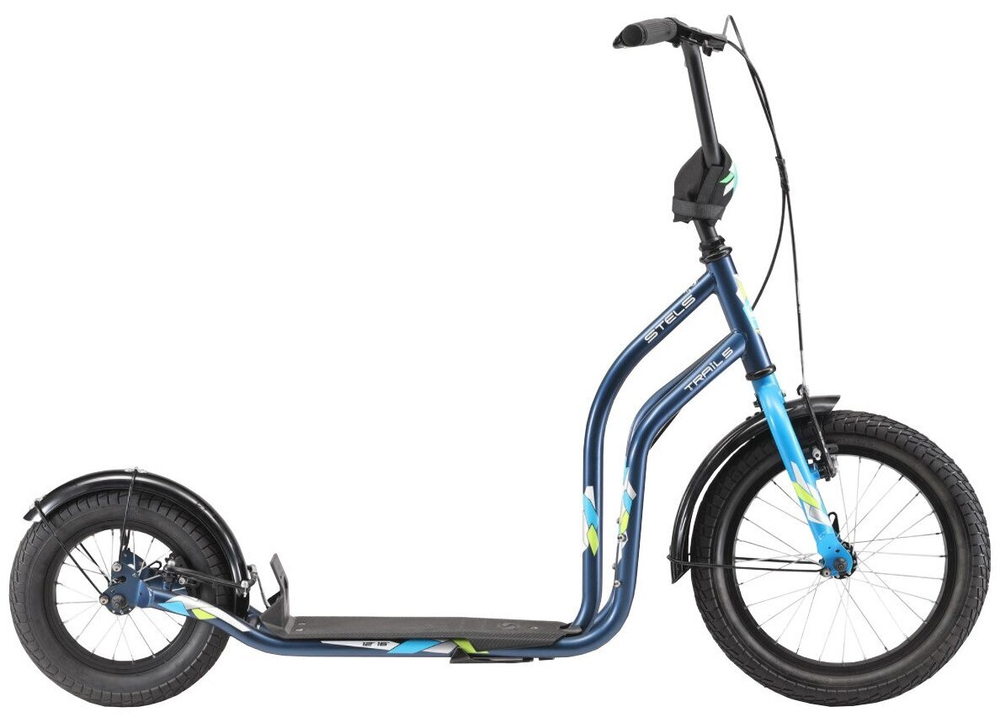 Детский внедорожный самокат STELS Trail-5 16"/12" V010 (2018), синий