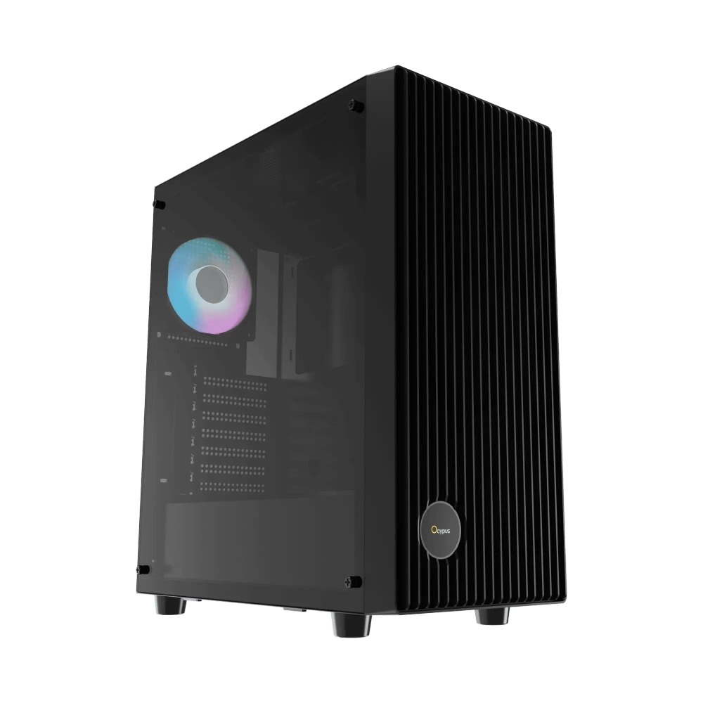 Корпус Ocypus Gamma C70 BK ARGB ATX/mATX/ITX 2xUSB, Черный, Предустановленно 4x120мм ARGB Fans, Gamma-C70-BKG400XX-GL