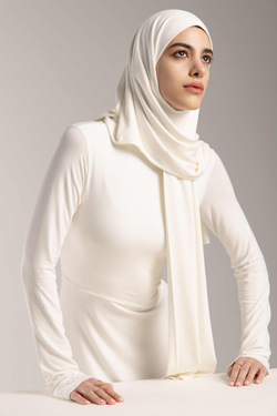 Хиджаб Молик двухслойный белый