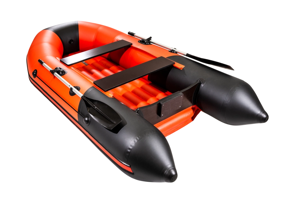 Лодка Таймень NX 2800 НДНД, 2800*1420*400 мм., цвет красный - черный