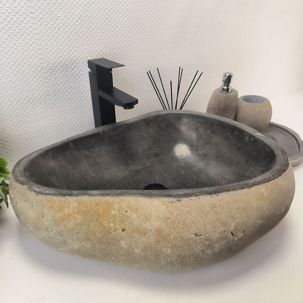 Раковина из речного камня RS-63907 (50*41*15) 0122