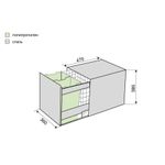 Ведро для мусора (2х10л + сетка 24л) выдвижное, сталь нержавеющая