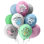 Воздушные шары БиКей с рисунком С днем рождения, 25 шт. размер 12" #35282