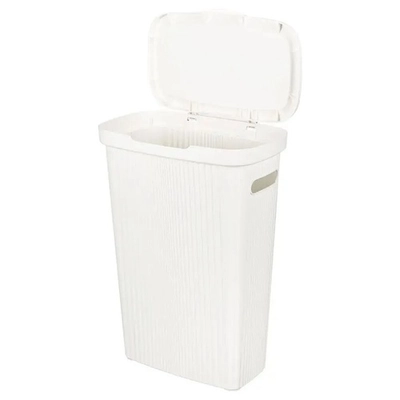 КОРЗИНА ДЛЯ БЕЛЬЯ VELVET, 450*290*630ММ, 45Л (Белый)