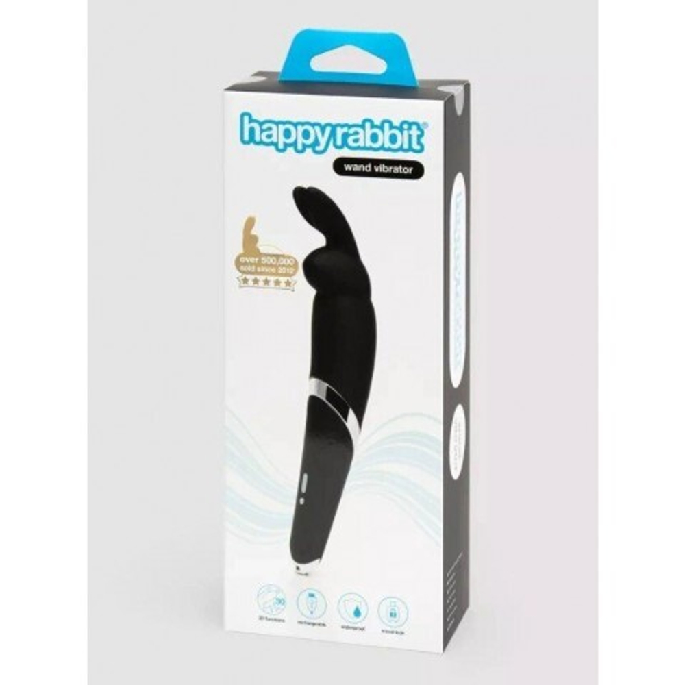 Вибратор Happy Rabbit перезаряжаемый, черный