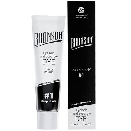 Гель-краска для ресниц и бровей BRONSUN, цвет черный #1, 15мл