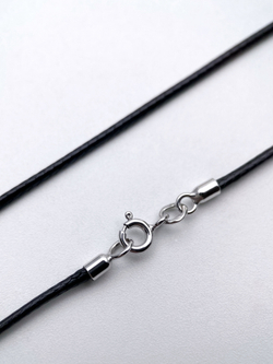 Гайтан текстильный/Родий/Черный