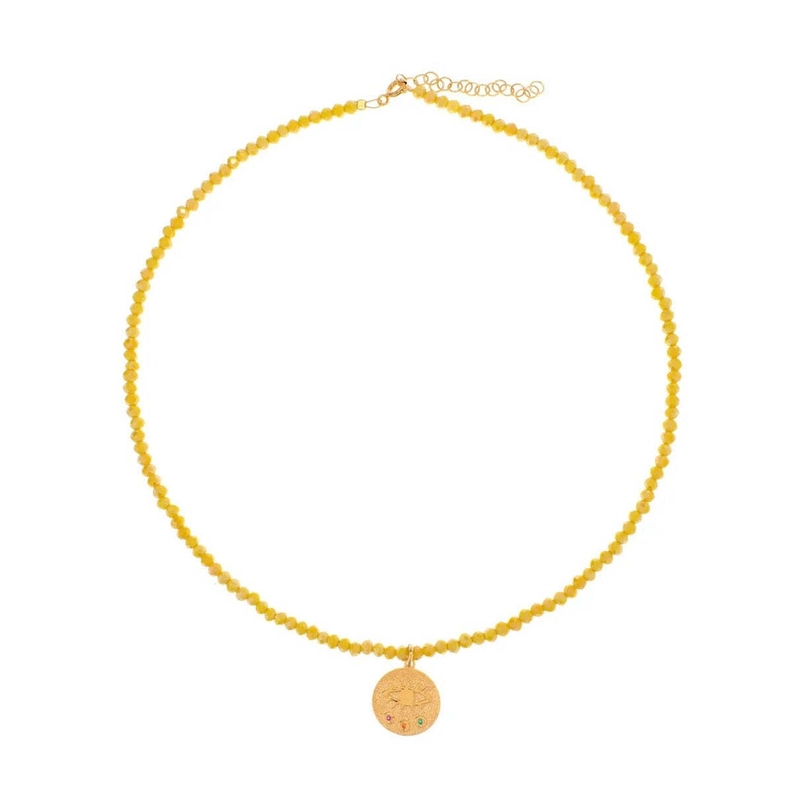 Колье Мини Крессидa – Жёлтый Кристалл, Мульти