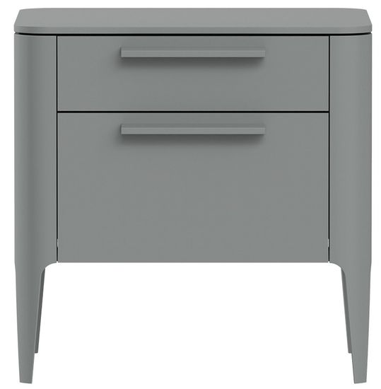 Тумба прикроватная Type 2 ящика ширина 50 см (серый)