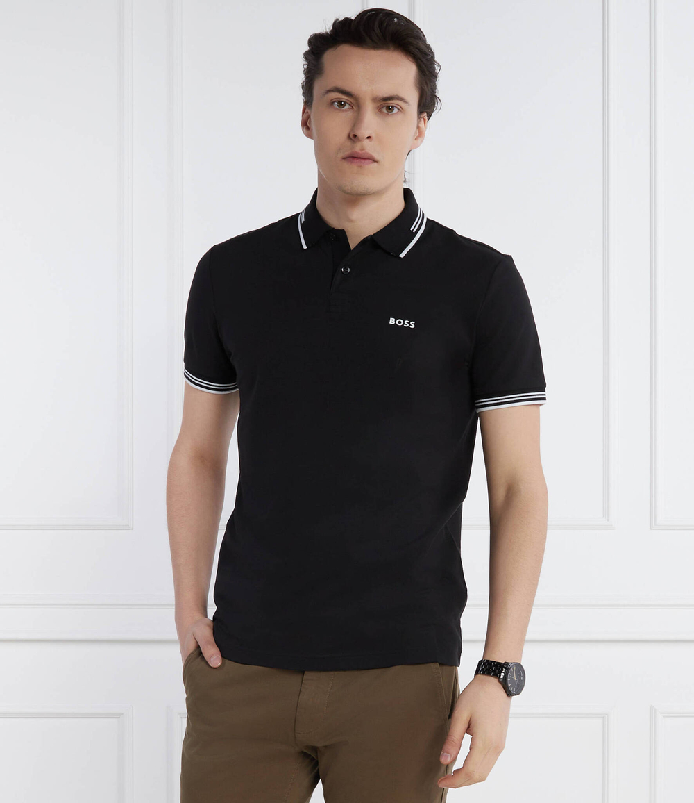 Поло Paul BOSS GREEN - черный(50506193)