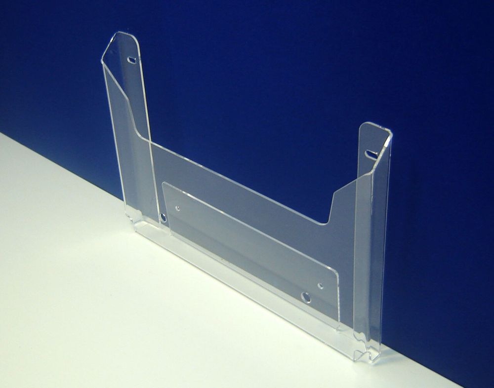 Карман для буклетов А4 горизонтальный настенный из оргстекла