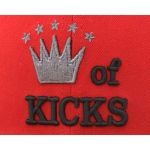 Бейсболка New Era king красная фото логотипа спереди