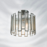 712044 Люстра AGAVE 3х40W E27 СЕРЕБРО С ПАТИНОЙ/ПРОЗРАЧНЫЙ