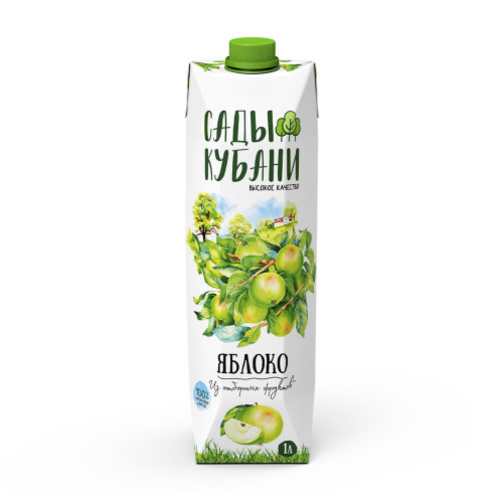 Натуральный сок Сады Кубани Яблоко 1 л