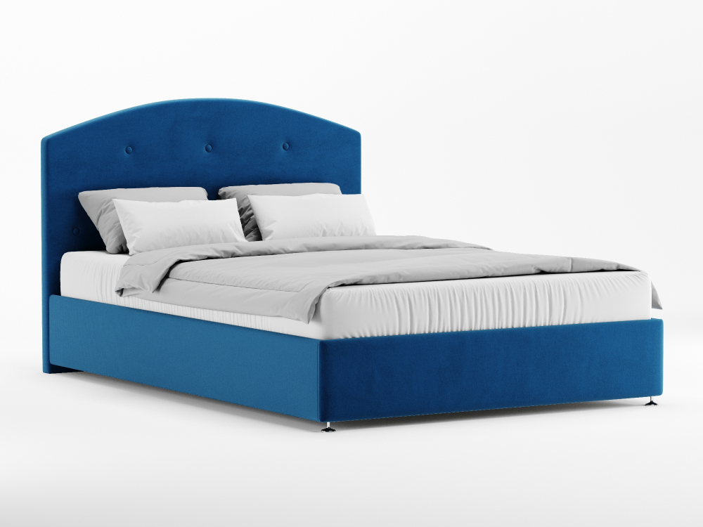 Мягкая двуспальная кровать "Лацио" с подъемным механизмом