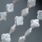 Жемчуг культивированный в форме клевера, 14мм, белый