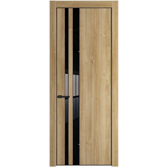Profil Doors 20NA дуб карамель стекло чёрный лак