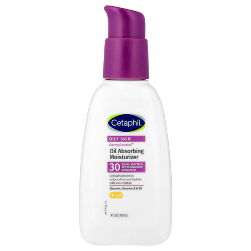 Cetaphil, Derma Control ™, маслоабсорбирующее увлажняющее средство, SPF 30, 118 мл (4 жидк. унц.)