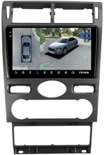 Магнитола для Ford Mondeo 3 2000-2006 (климат) - Teyes CC3-2K-360 монитор 9.5" 2K QLED на Android 10, 6Гб+128Гб, CarPlay, 4G SIM-слот, 4 камеры в комплекте