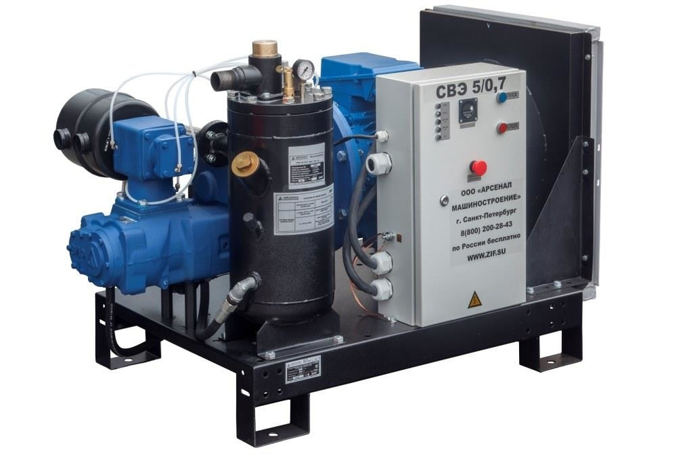 Станция компрессорная электрическая ЗИФ-СВЭ-6,3/0,7 без кожуха