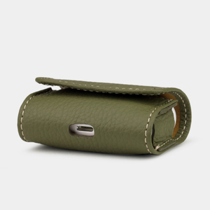 Чехол для наушников AirPods Pro 2,3 из кожи теленка, зеленого цвета