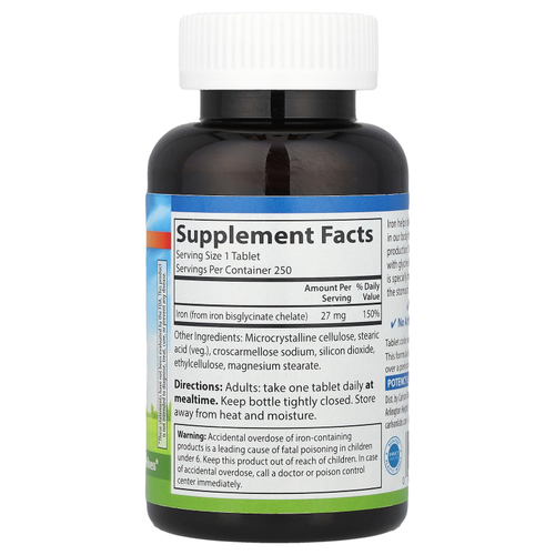 Carlson, Хелатированное железо, 250 таблеток