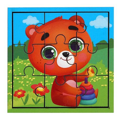 Головоломка-пазл в рамке. Игры в дорогу "Мишка" П300 7811245 (Лесная мастерская)