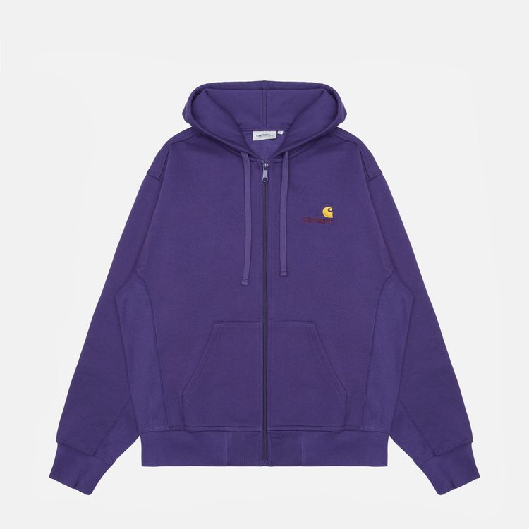 Толстовка мужская Carhartt WIP Hooded American Script Jacket артикул:I033063_aura - купить в магазине Дайс