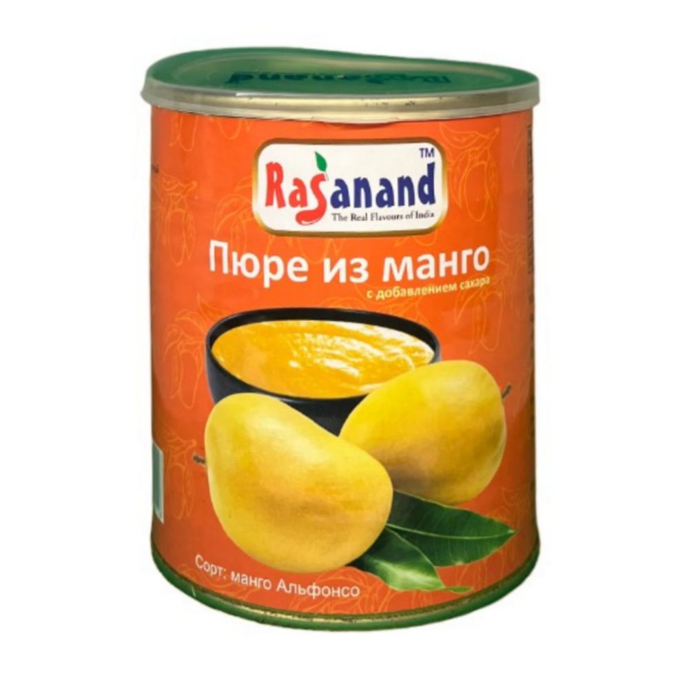 Пюре манго с сахаром Rasanand Alphonso Mango Pulp 850 г