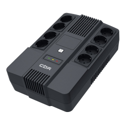 Источник бесперебойного питания ИБП CBR [UPS-OFK-101E-1000] 1000VA/600W, Schuko CEE 7 Outlets: (x4 Battery & Surge Protected; x4 Surge Protected), LED, AVR, 12V/10Ah
