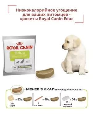 Неполнорационный продукт, Royal Canin Educ, для поощрения при обучении