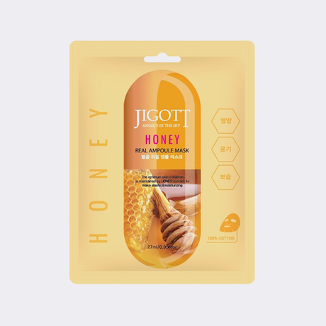 Тканевая маска для лица с медом Jigott Honey Real Ampoule Mask