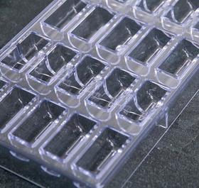 Форма для конфет поликарбонат 25 ячеек "Батончик" 28х14х2,5 см