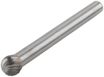 Шарошка карбидная Профи, штифт 6 мм, тип «D», сферическая, 8х7х57 мм