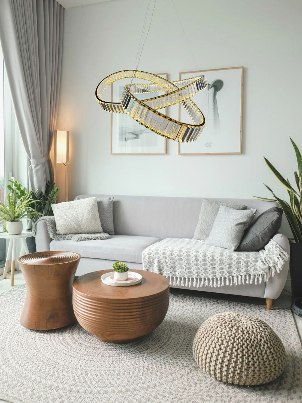 Люстра подвесная светодиодная Lanbos, LED 80 Вт, до 20 кв м, золотая