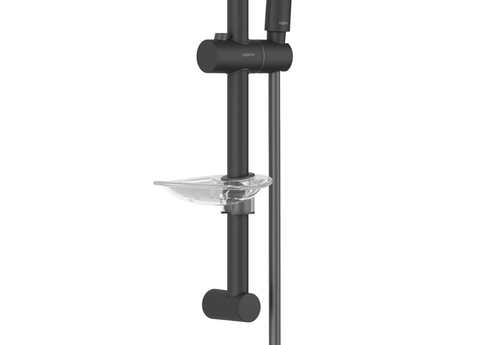 Душевой гарнитур 3jet 60 см AQUATEK, матовый черный AQ2015MB БЕТТА
