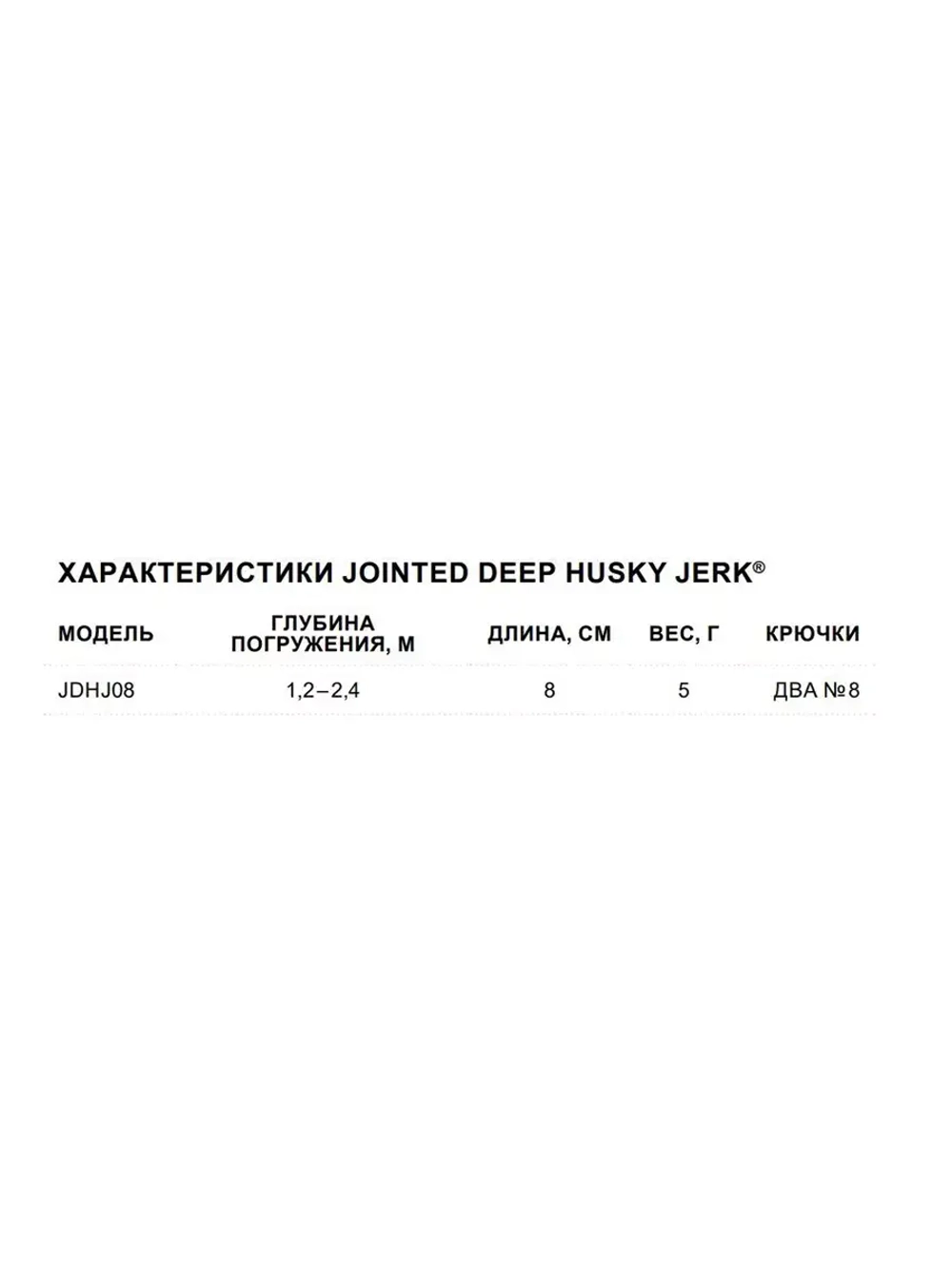 Воблер Jointed Deep Jerk 08, 8см, 5гр