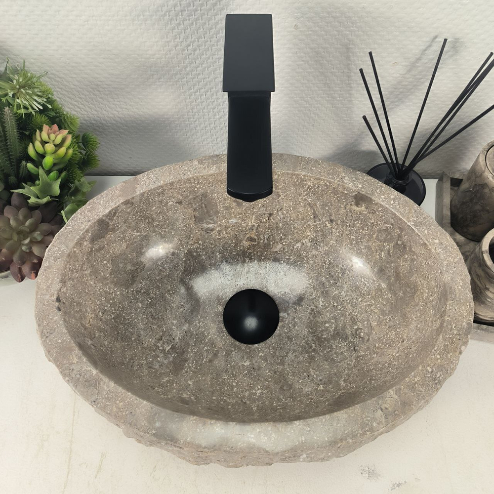Раковина из мрамора Erozy Grey EM-64640 42*32*16 0190