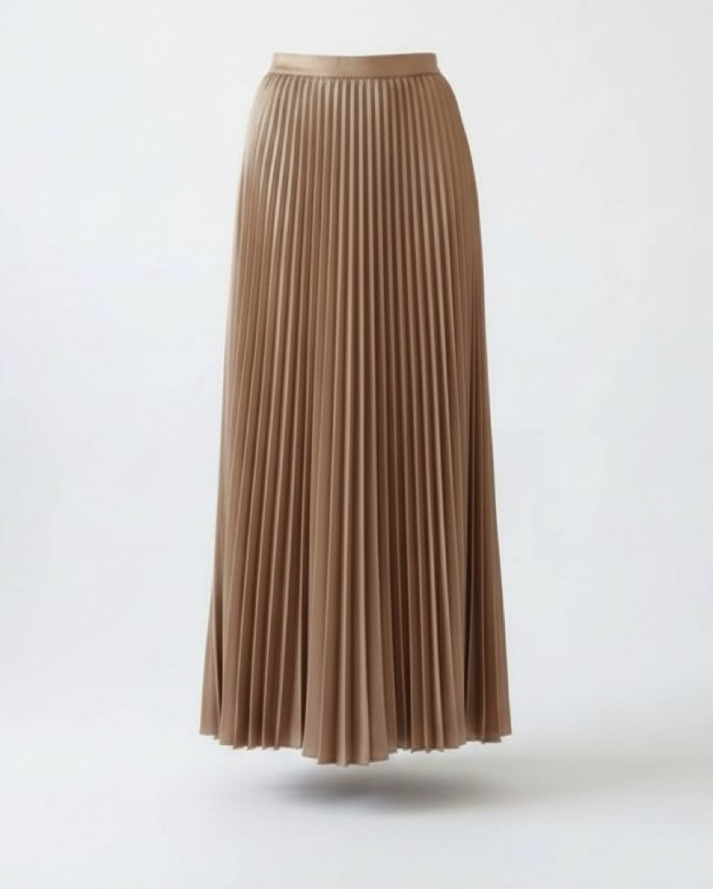 Юбка плиссе макси золото сатен